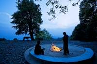 Sitting by the bonfire